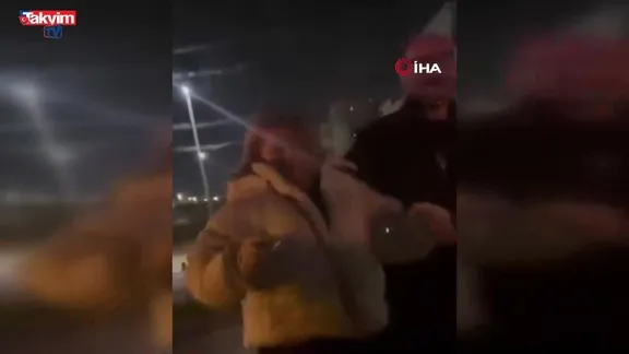 Başakşehir’de kadın sürücü araca saldırdı