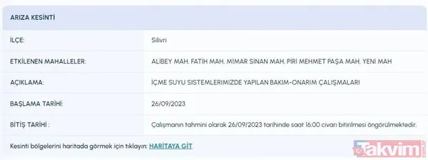 İstanbul'un 11 ilçesinde su kesintisi (Arnavutköy, Zeytinburnu, Sarıyer...) Sular ne zaman gelecek? - 8