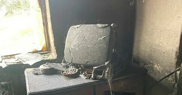 Kırkağaç’ta tüplü televizyon patladı, yangın çıktı: 1 yaralı