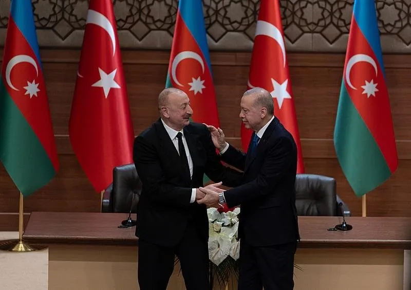 Başkan Erdoğan ve Aliyev arasında gülümseten diyalog! Burada sadece BOTAŞ mı var? Azerbaycan'dan yok mu? (AA)