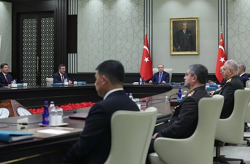 Başkan Erdoğan başkanlığındaki Yüksek Askeri Şura toplantısı. (AA)