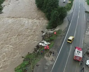 Rize’de sağanak etkili oldu, 1 kişi kayboldu