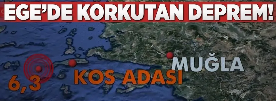 Ege’de korkutan deprem