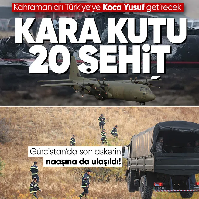 C130 kargo uçağımız Gürcistanda düştü! 20 şehidin naaşına ulaşıldı! Kara kutu Türkiyede
