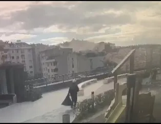 Üsküdar’daki 5 katlı binanın patlama anı kamerada