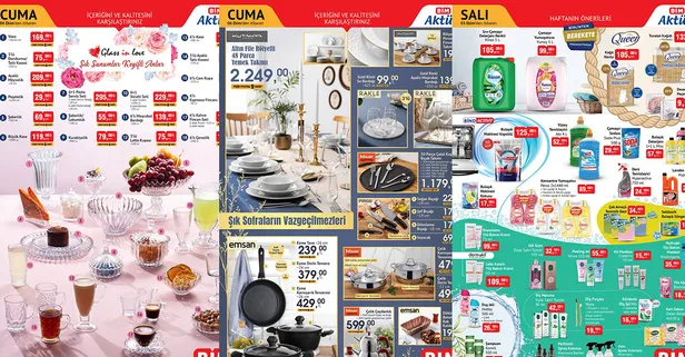 Salı'dan Cuma'ya sunumluk ürünler indirimde! 3-6 Ekim 2023 BİM aktüel ürünleri belli oldu! Tatlı kasesi, şekerlik, +1 sürahi seti ucuz