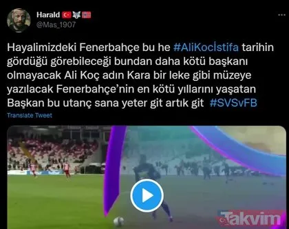 Fenerbahçe, Sivasspor ile 1-1 berabere kaldı taraftar isyan etti! #Alikoçistifa paylaşımları gündem oldu