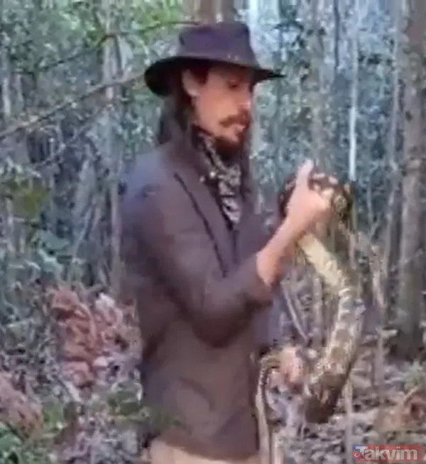 Sadece yardım etmek istemişti! Eline aldığı dev piton talihsiz adamın atardamarını parçaladı: İşte o anlar - 9