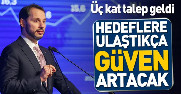 Bakan Albayrak: Güçlü talep Türkiye’ye güven göstergesi