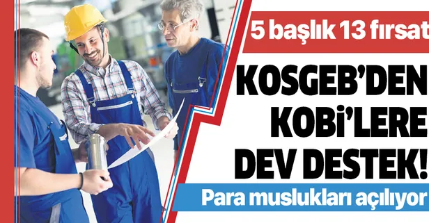 KOBİ'lere 13 destek! KOSGEB para musluklarını açıyor...