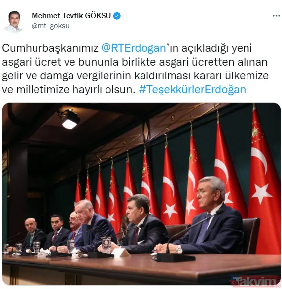 Asgari ücret 2022'de 4253 TL oldu! 'Teşekkürler Erdoğan' etiketi sosyal medyada 1. sırada - 5