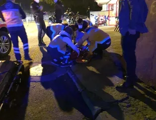 Tartıştığı adamın başında cam şişe kırdı