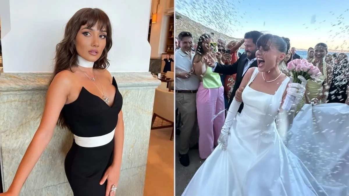 Mardin’de nişan, İzmir’de nikah… Oyuncu Sevda Erginci Sakız Adası’nda rüya gibi düğün yaptı! Ünlü akınına uğradı