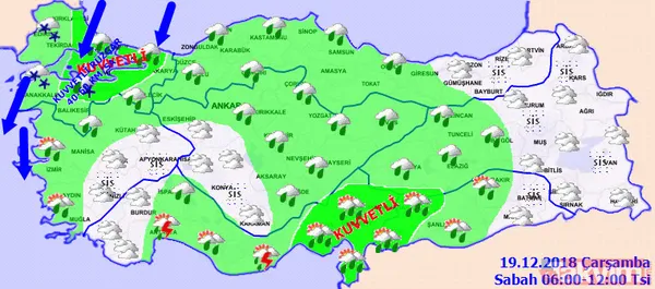 Meteoroloji'den İstanbul'a son dakika uyarısı! İstanbul'da bugün hava nasıl olacak? 19 Aralık 2018 hava durumu - 10