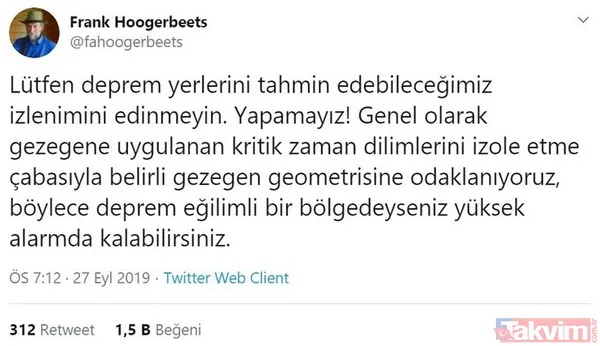 Frank Hoogerbeets'ten son dakika deprem uyarısı! Deprem kahini Türkiye için tarih verdi - 9