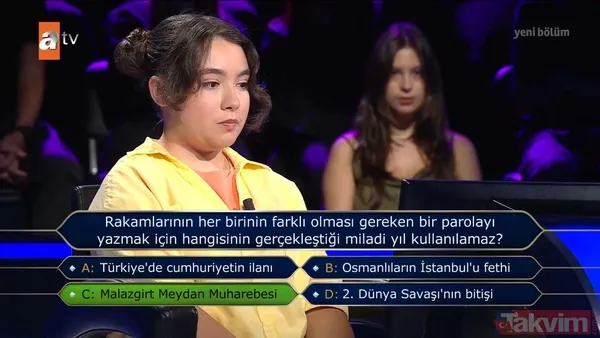 "Kim Milyoner Olmak İster?"de heyecan dolu anlar: Yarışmacı iki şık arasında kaldı! O soruda risk aldı mı? - 9