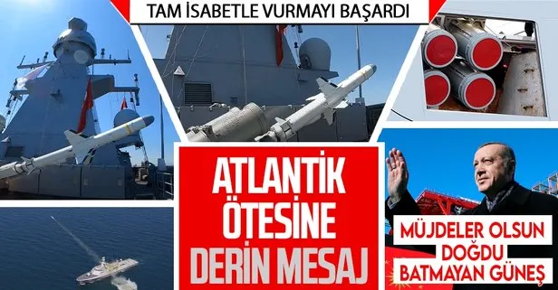 Son dakika! Başkan Erdoğan: Atmaca Gemisavar füzemiz tam isabetle vurmayı başardı