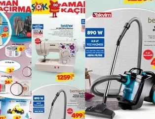 ŞOK 16 Ekim aktüel ürünler kataloğu! ŞOK'ta hafta sonu indirimleri belli oldu! Elektrikli süpürge, dikiş makinesi: Tuhafiye alışverişi başlıyor...