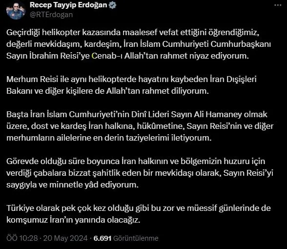 Başkan Erdoğan'dan Tahran'a taziye: "İran’ın yanında olacağız" | Akıncı İHA buldu milyonlar izledi: İşte dakika dakika sınır dışı görev-1