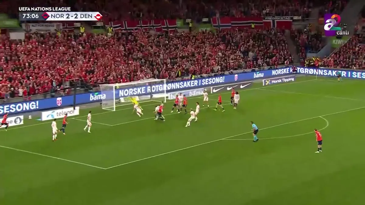 Norveç 3-2 Danimarka GOL: Haaland