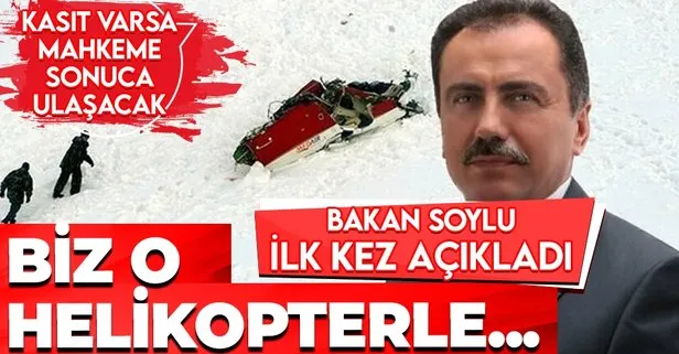 İçişleri Bakanı Süleyman Soylu’dan ’Muhsin Yazıcıoğlu’ açıklaması: Biz o helikopterle Bayburt’a gidecektik