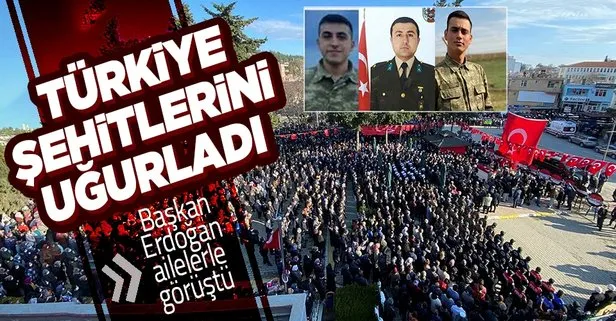 Son dakika: Türkiye şehitlerini uğurladı! Başkan Erdoğan şehit ailelerine başsağlığı diledi