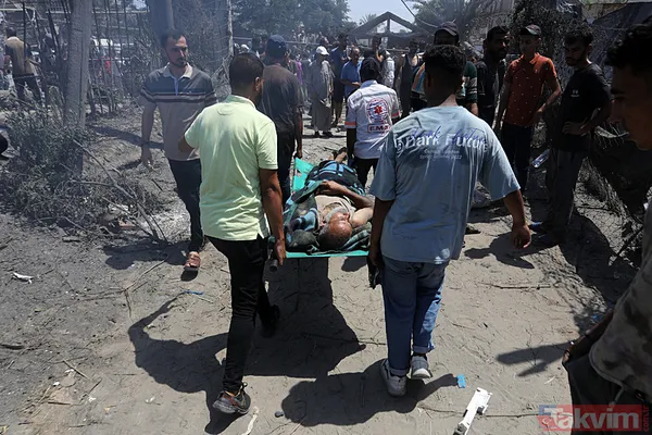 Soykırımcı İsrail alçak saldırısı sonrası El Mevasi'deki yıkım böyle görüntülendi! İşte kare kare vahşet - 30