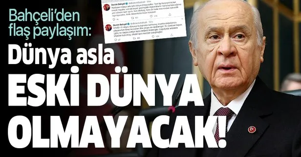 Son dakika: MHP lideri Devlet Bahçeli’den ’koronavirüs’ açıklaması