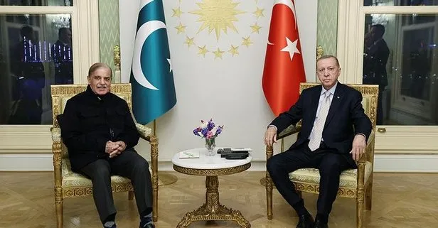 Başkan Recep Tayyip Erdoğan, Pakistan Başbakanı Şahbaz Şerif ile ikili ve heyetler arası görüşme gerçekleştirdi