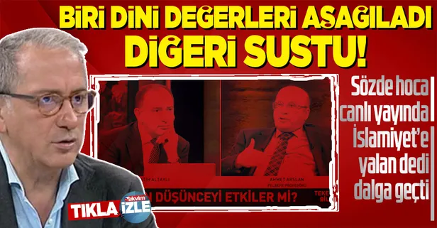 Habertürk ekranında skandal ifadeler! Sözde profesör dini değerlerle dalga geçti Fatih Altaylı da sessizliğiyle destek verdi