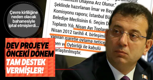 İptal ettikleri projeye önceki dönem destek vermişler!