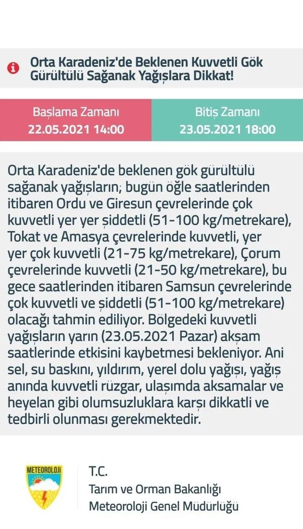Son dakika: Meteoroloji'den o iller için kuvvetli yağış uyarısı | 23 Mayıs HAVA DURUMU-5