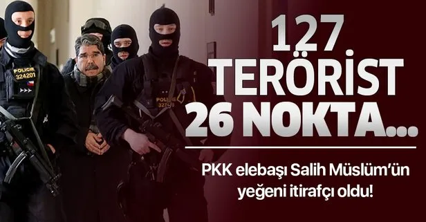 PKK elebaşlarından Salih Müslüm’ün yeğeni itirafçı oldu! 127 terörist ve 26 nokta...