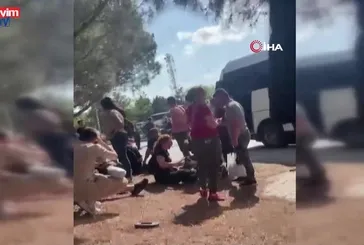 İşçi servisi direğe çarptı: 16 yaralı