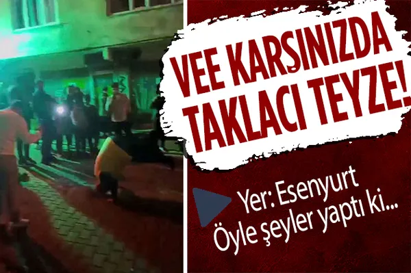Esenyurt'ta asker eğlencesinde dans edip takla atan teyze gençlere taş çıkardı!-1