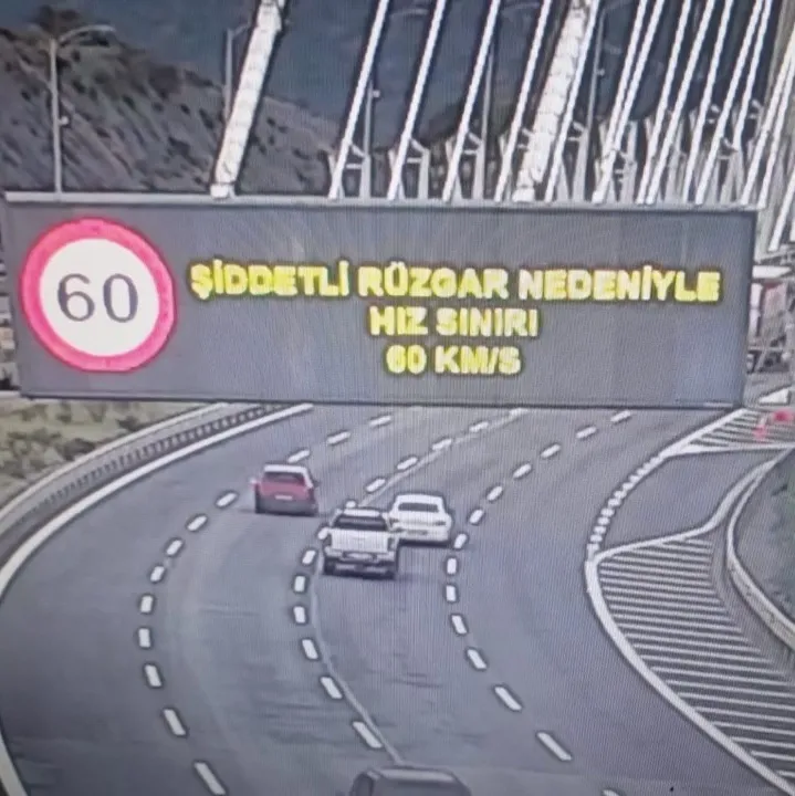 YSS Köprüsü’nde şiddetli rüzgar uyarısı