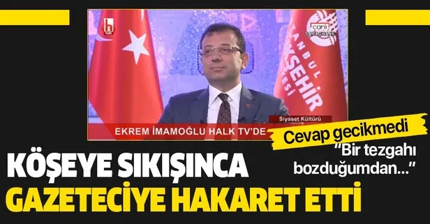 CHP’li İBB Başkanı Ekrem İmamoğlu, canlı yayında Türkiye Gazetesi ile Türkiye Gazetesi yazarı Fuat Uğur’a hakaret etti
