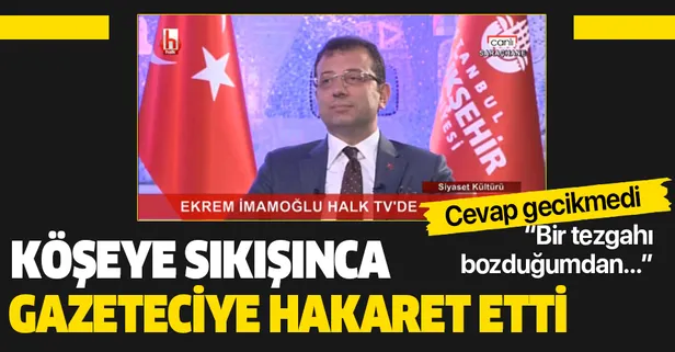 CHP'li İBB Başkanı Ekrem İmamoğlu, canlı yayında Türkiye Gazetesi ile Türkiye Gazetesi yazarı Fuat Uğur'a hakaret etti