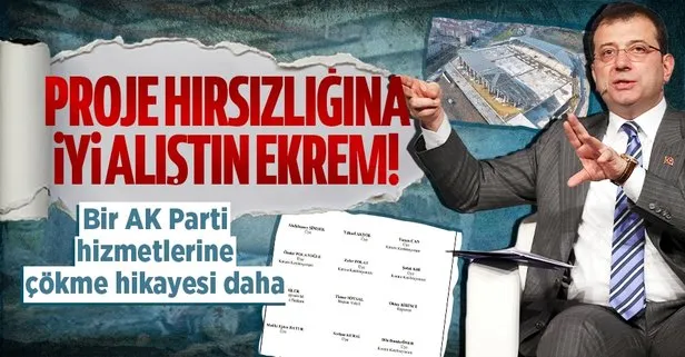 Yine Ekrem İmamoğlu ve yine AK Parti projesine çökme olayı! 6 yıl önce CHP’nin ret verdiği projeyi ’yatırım yapıyoruz’ diye sundu
