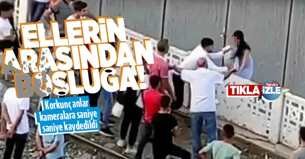 Diyarbakır'da korkunç olay! Köprüde intihar girişiminde bulunan kız, adamın kollarından kayıp düştü