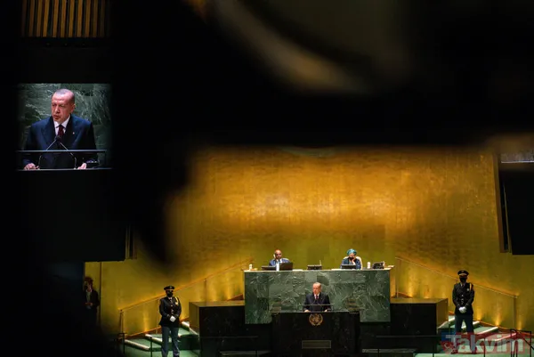 Dünya, Başkan Recep Tayyip Erdoğan'ı izledi! İşte BM'deki tarihi konuşmadan kareler... - 6