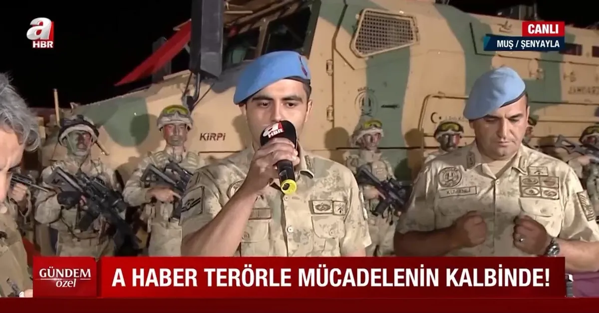 Uzman Çavuş Tarık Aslan'ın A Haber canlı yayınında dua okuduğu anlar!