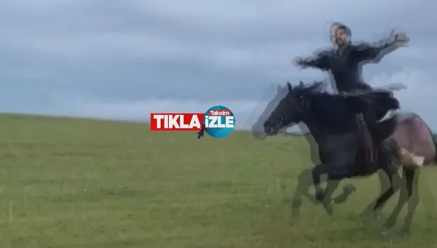 Kuruluş Osman oyuncularının at üstünde şovu