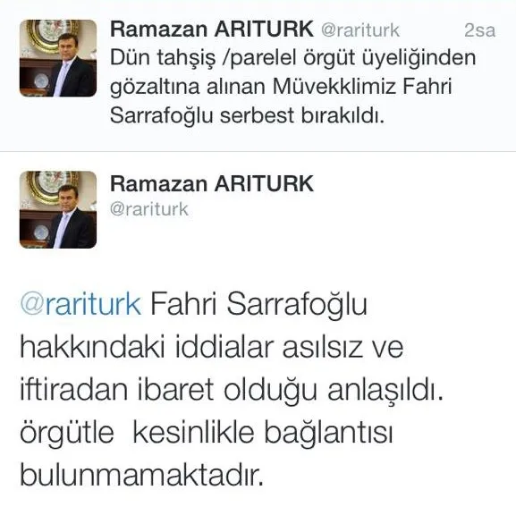 Fahri Sarrafoğlu serbest bırakıldı