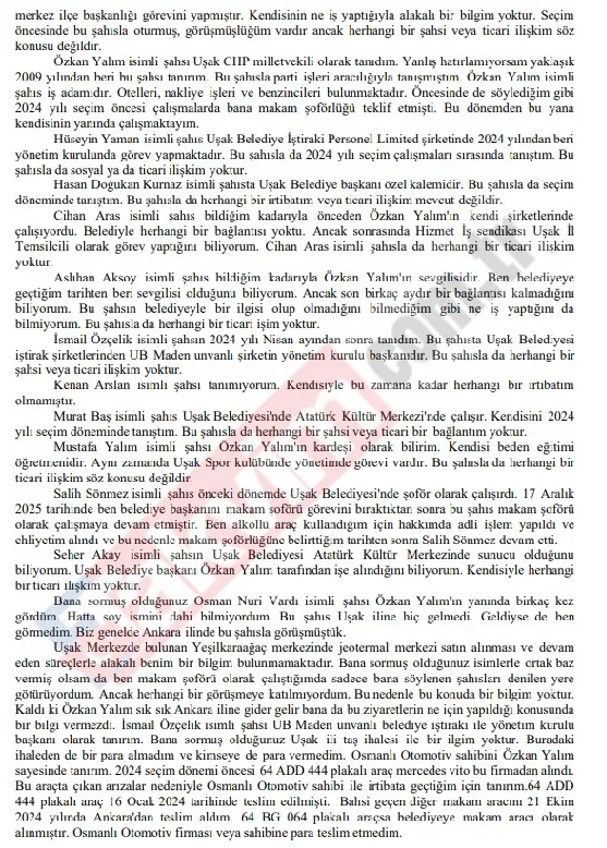 Özkan Yalım dosyasında makam şoförünün ifadesi ortaya çıktı: 750 bin TL çanta para ve VIP araç detayı | Belediye parasıyla sevgiliye halı-15