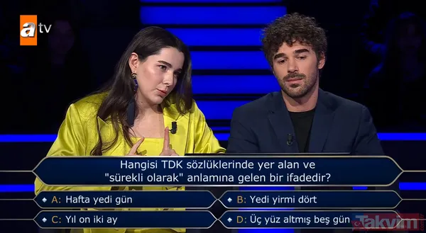 Kim Milyoner Olmak İster'de Kenan İmirzalıoğlu'ndan Yusuf Çim ve Feyza Sevil Güngör'ü pes ettiren 200 bin TL'lik 'TDK' sorusu - 4