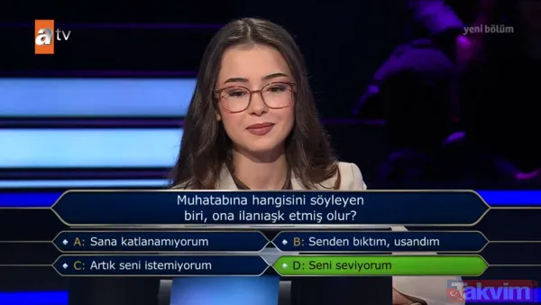ATV'nin sevilen yarışması Kim Milyoner Olmak İster’de yarışmacı ‘milli bayram’ sorusuyla yarışmaya veda etti - 3