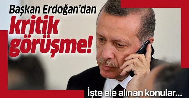 Başkan Erdoğan'dan kritik görüşme!