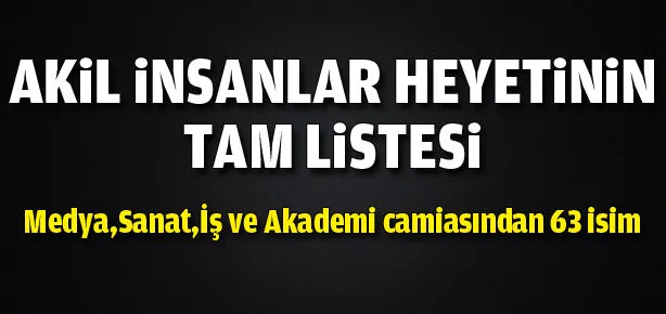 Ve resmi liste açıklandı