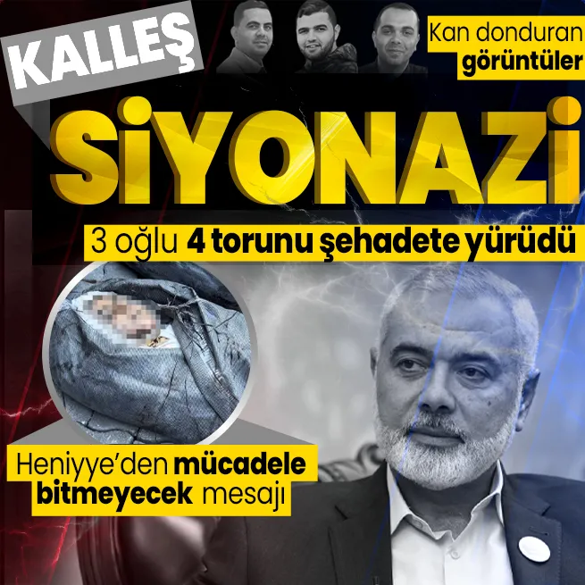 Katil İsrailden alçak saldırı! Hamas lideri Heniyyenin 3 oğlu ve 4 torunu hayatını kaybetti | Görüntüler ortaya çıktı